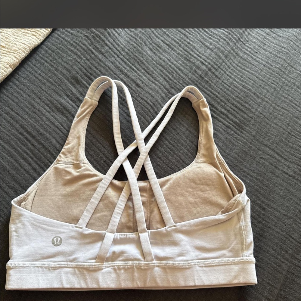 lululemon athletica Light Beige Crisscross Sports Bra